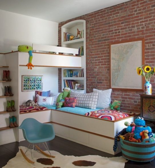 letto a castello nella cameretta dei bambini