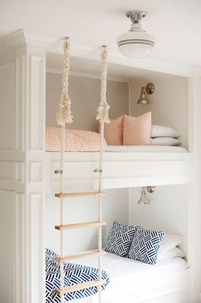 letto con scala di corda