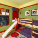 letto per bambini con scivolo per un bambino