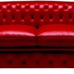 divano in pelle rossa