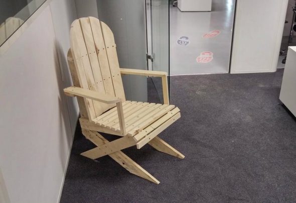 sedia da giardino fai da te