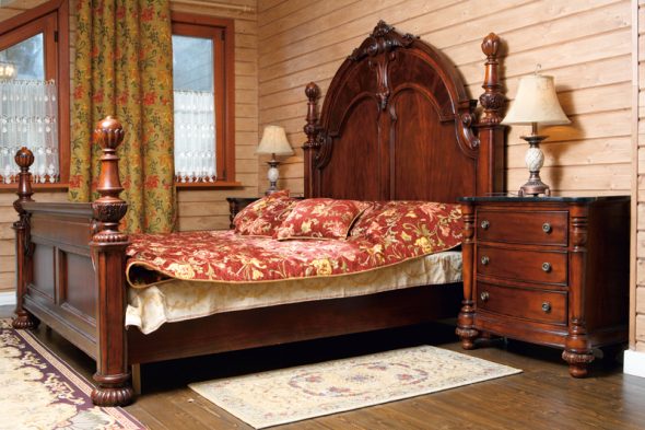 letto in mogano