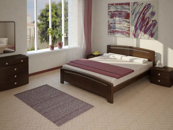 letto matrimoniale in legno