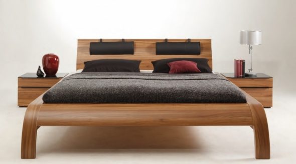 letto moderno in legno