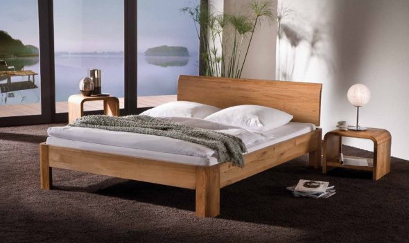 letto singolo in legno
