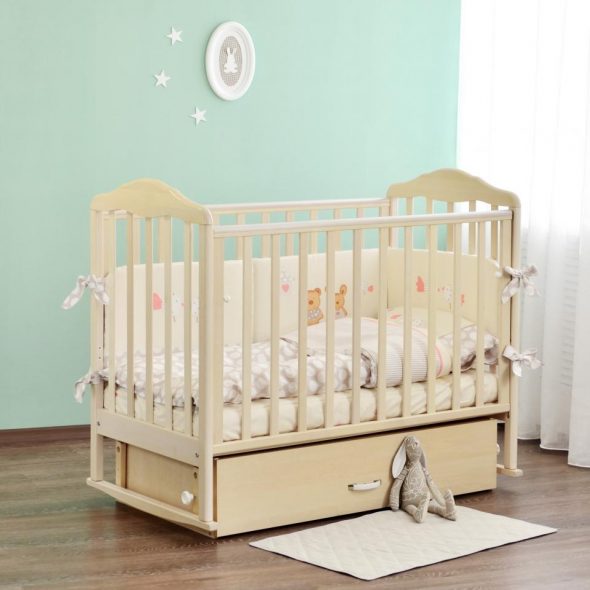 Culla a pendolo beige