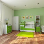 culla a pendolo verde