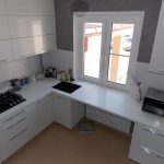 cucina 6 metri quadrati set bianco