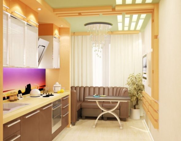 cucina con balcone