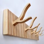 appendiabiti da parete in legno