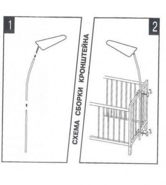 schema di montaggio della staffa per il tettuccio per bambini