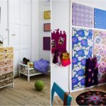armadio decorato con tessuto