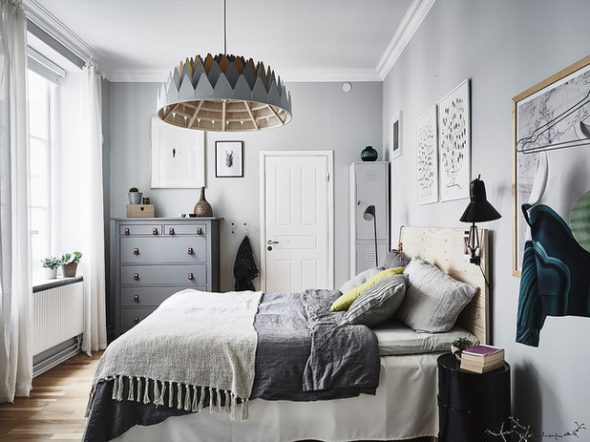 applique in camera da letto in stile scandinavo