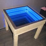 tavolo infinito retroilluminato blu