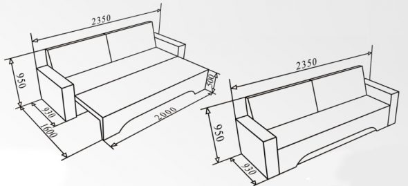 Disegno del divano Eurobook
