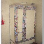 Decoupage e su un vecchio mobile