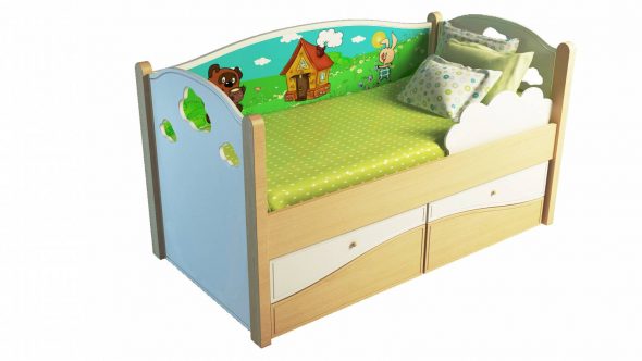 Letto per bambini con sponde di design