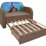Divano letto per bambini con contenitore Rio Masha e Orso
