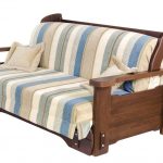 Divano letto a fisarmonica con base in legno
