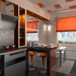 bancone da bar in una cucina moderna
