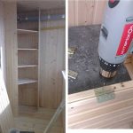 Fasi di costruzione di un mobile angolare in legno