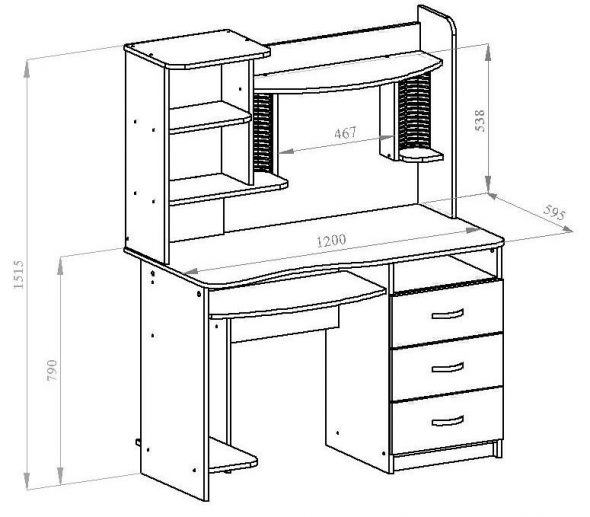 Scrivania per computer KS-10M