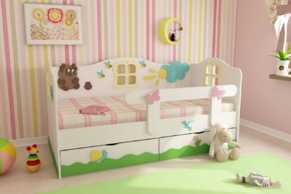 Letto in truciolato per bambini dai 3 anni in su