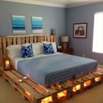 letto pallet con luci