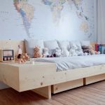 letto moderno in legno