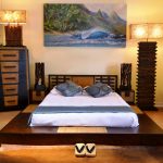 letto in legno elegante