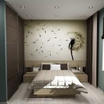 Decorare la parete sopra il letto nella foto della camera da letto