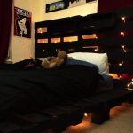 letto pallet nero