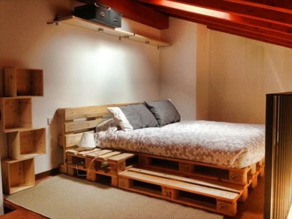 letto di pallet accogliente