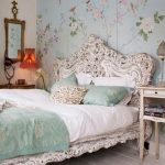 letto in camera da letto shabby chic