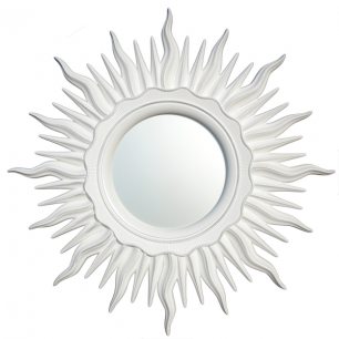 Specchio con cornice a forma di Sole