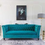 divano turchese all'interno