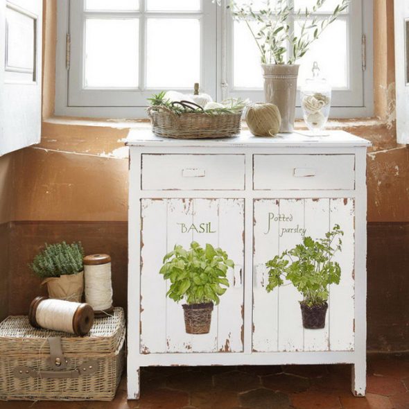 mobili da cucina decoupage in stile provenzale