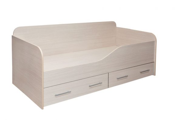 letto in legno con sponda laterale
