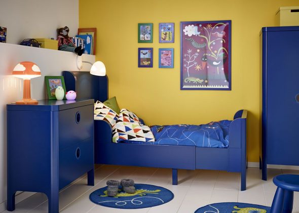 letto per bambini ikea blu