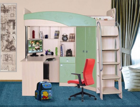 letto a soppalco delfino