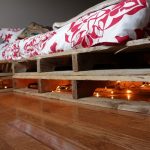 letto pallet con luci