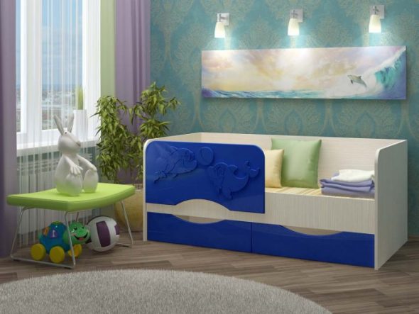 letto delfino blu