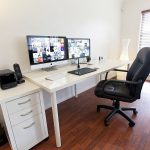 sedia da computer con rivestimento nero