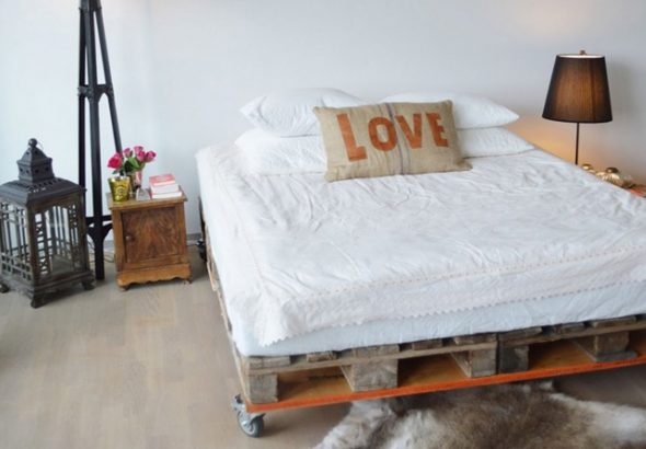 letto pallet su ruote