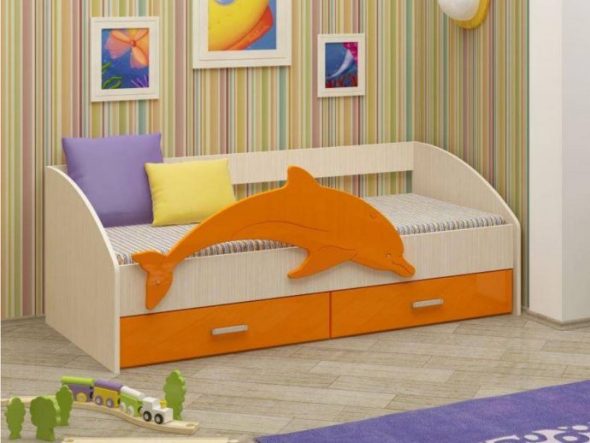 letto per delfini nella nursery