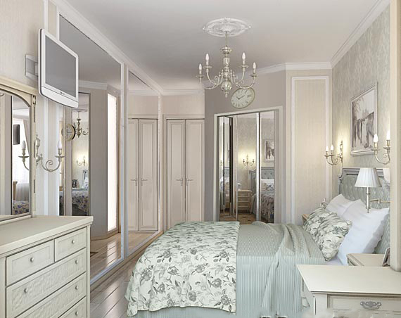design della camera da letto luminosa