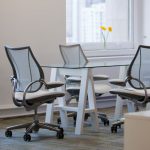 sedia da ufficio grigio bianco