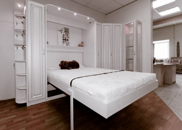 letto sollevabile bianco