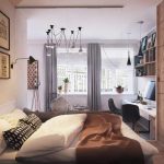mobili chiari in una camera da letto elegante