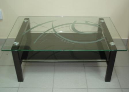 piano del tavolo in vetro satinato artistico